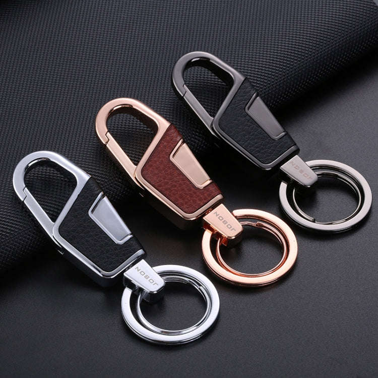 JOBON ZB-6611 Car Keychain Men Waist Hanging Keychain Simple Key Rings(Golden)
