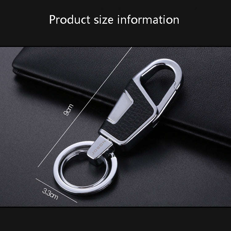 JOBON ZB-6611 Car Keychain Men Waist Hanging Keychain Simple Key Rings(Silver)