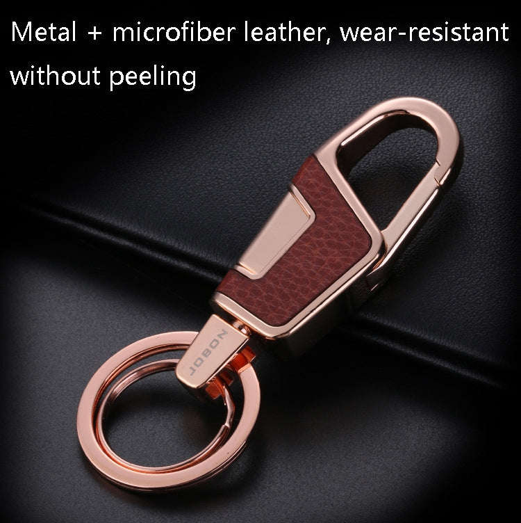 JOBON ZB-6611 Car Keychain Men Waist Hanging Keychain Simple Key Rings(Golden)