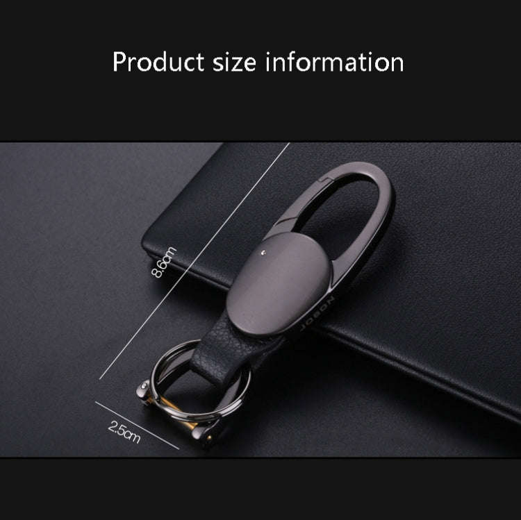 JOBON ZB-167A Horseshoe Car Keychain Men Metal Waist Hanging Keychain(Black)