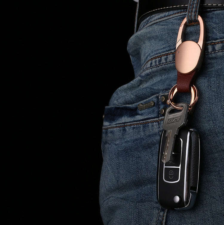JOBON ZB-167A Horseshoe Car Keychain Men Metal Waist Hanging Keychain(Black)