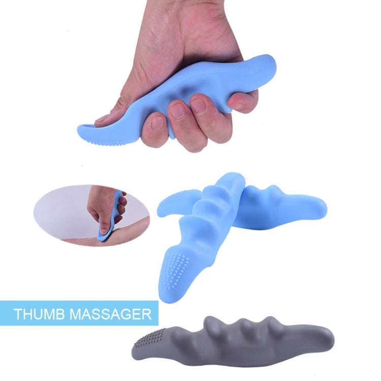 Silicone Thumb Bump Massager Muscle Relaxation Massage Fascia Device, Specification: Thumb Gray