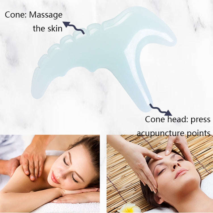 Silicone Thumb Bump Massager Muscle Relaxation Massage Fascia Device, Specification: Resin Jade