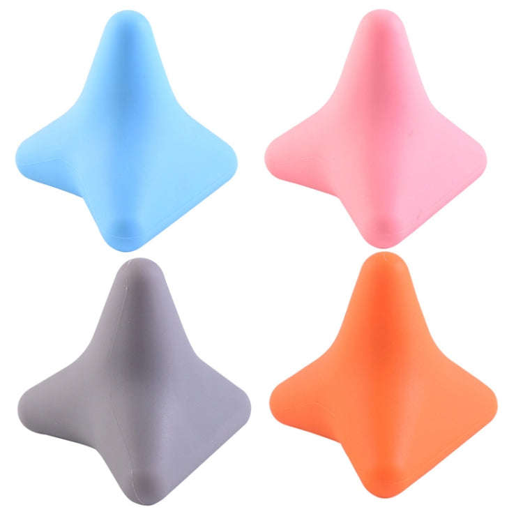 Silicone Thumb Bump Massager Muscle Relaxation Massage Fascia Device, Specification: Quadratic Blue