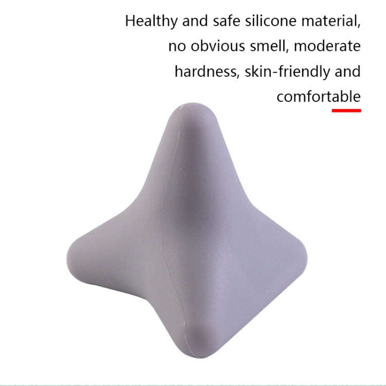 Silicone Thumb Bump Massager Muscle Relaxation Massage Fascia Device, Specification: Quadratic Blue