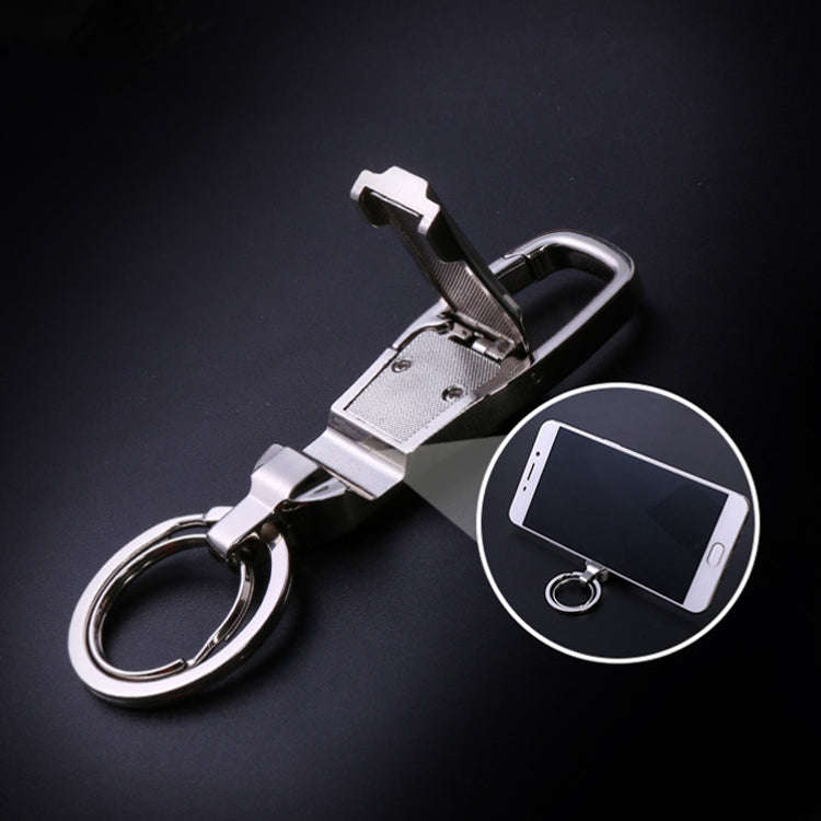 JOBON ZB-8780 Multi-Function Keychain Man Portable Mobile Phone Bracket Metal Waist Car Keychain(...