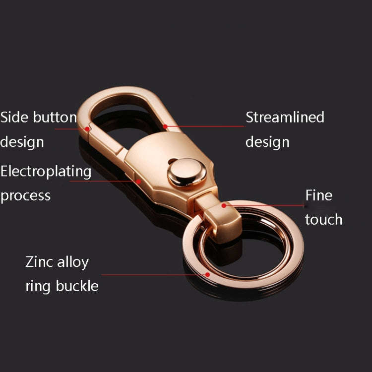 JOBON ZB-098 Car Keychain Men Waist Holding Key Pendant Ring(Brown Chrome)