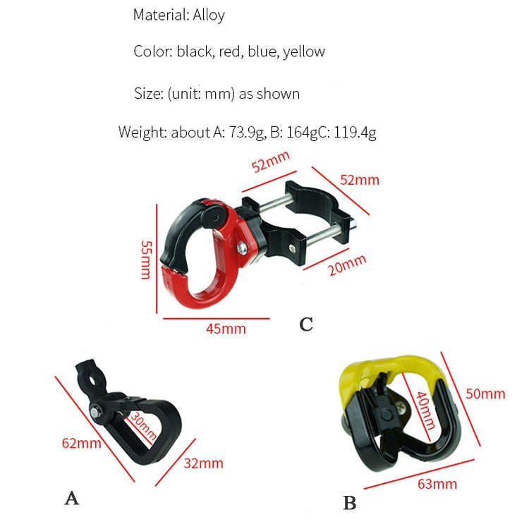 For Ninebot MAX G30 Scooter Accessories Aluminum Alloy Hook Rod Hook, Specification: Double Hook ...