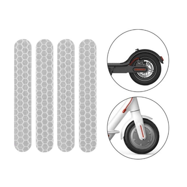 Scooter Stickers Reflective Cursor Scooter Mudguard Reflective Sticker For Ninebot Max G30 (White)