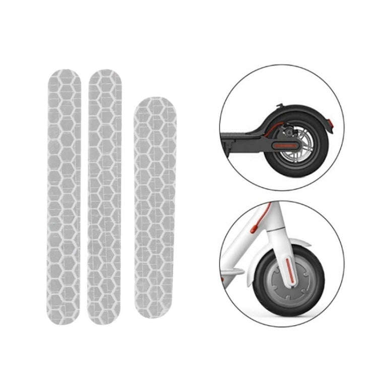 Scooter Stickers Reflective Cursor Scooter Mudguard Reflective Sticker For Ninebot ES2 (White)