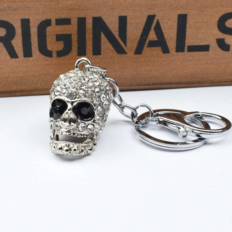 2 PCS Shining Skull Keychain Bag Hanging Jewelry(Diamond Skull)