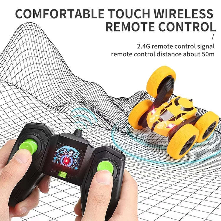 2.4G Remote Control Drift Roll Double-sided Stunt Car With Lights(Red)
