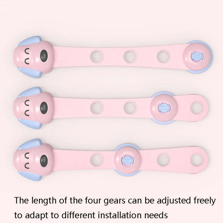 TH3601 4 In 1 Children Safety Protective Supplies Children Drawers Safety Lock(Pink)
