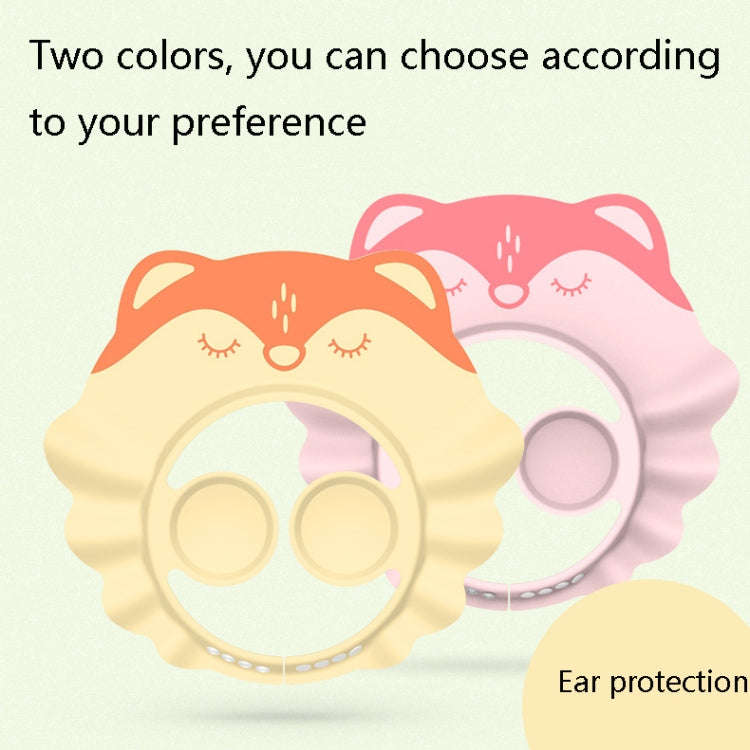 JC510 Baby Shampoo Shower Cap Adjustable Cute Cartoon Children Bath Cap(Light Pink)