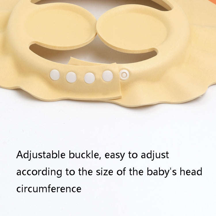 JC510 Baby Shampoo Shower Cap Adjustable Cute Cartoon Children Bath Cap(Light Pink)
