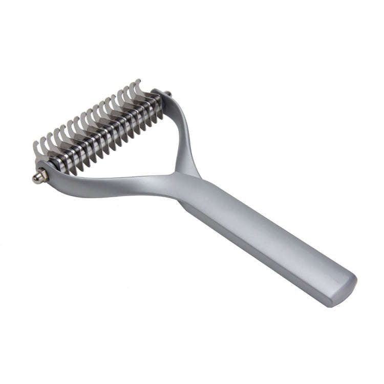 Pet Comb Zinc Alloy Double-Sided Cat Dog Cleaning Beauty Hair Removal Comb, Specification: Black ...