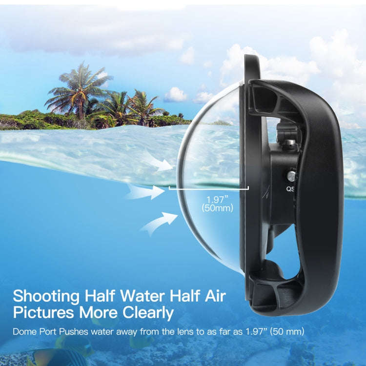 XTGP546 Dome Port Underwater Diving Camera Lens Transparent Cover Housing Case with Handle Trigge...