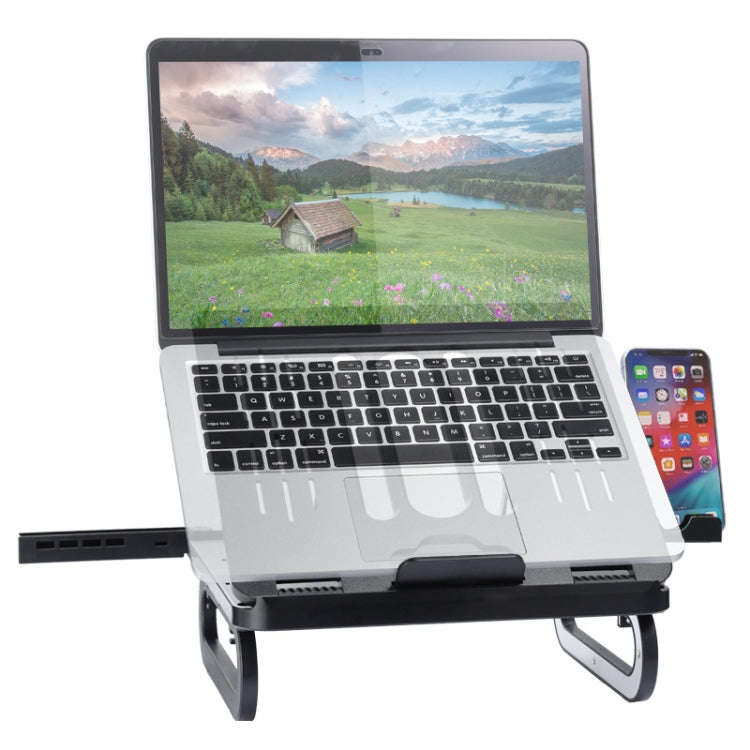 A23 Foldable Notebook Stand With 10-Speed Adjustment Computer Cooling Lifting Stand, Colour:  Det...