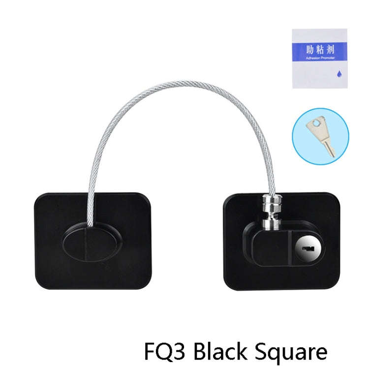 Child Safety Lock High-Rise Protective Lock, Colour: FQ3 Black Square