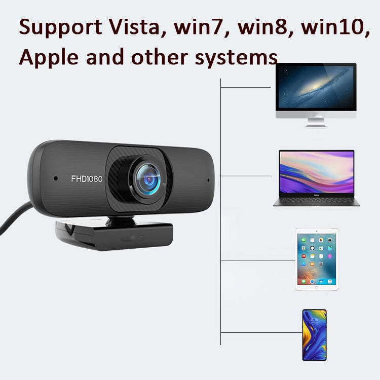 HD Version 1080P C60 Webcast Webcam High-Definition Computer Camera With Microphone, Cable Length...