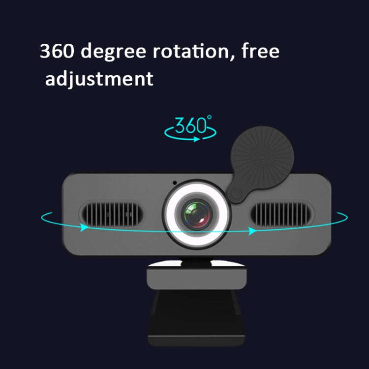 C360 2K  Network High-Definition Computer Camera Drive-Free Beautifying Light Camera with Omnidir...