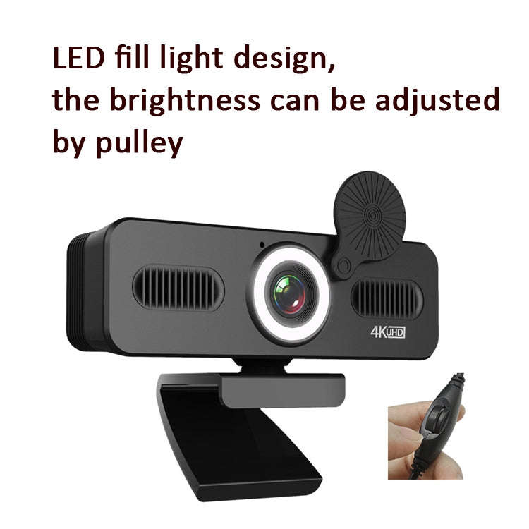C360 4K  Network High-Definition Computer Camera Drive-Free Beautifying Light Camera with Omnidir...