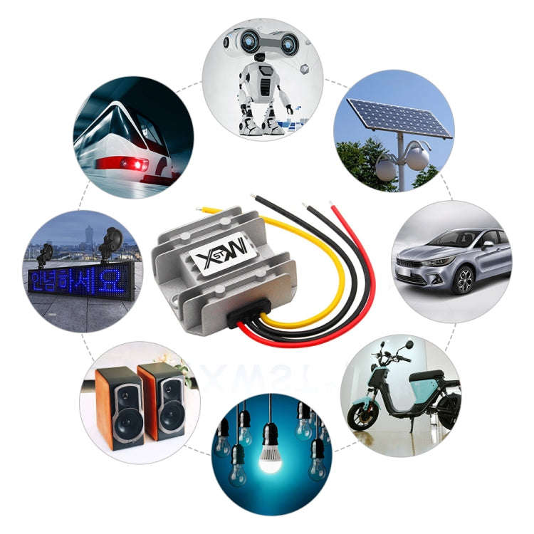 XWST DC 12/24V To 5V Converter Step-Down Vehicle Power Module, Specification: 12/24V To 5V 10A Me...