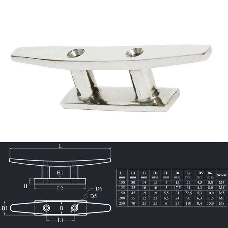 316 Stainless Steel Siamese Mooring Bollard For Marine Boat Yacht, Specification: 8 inch
