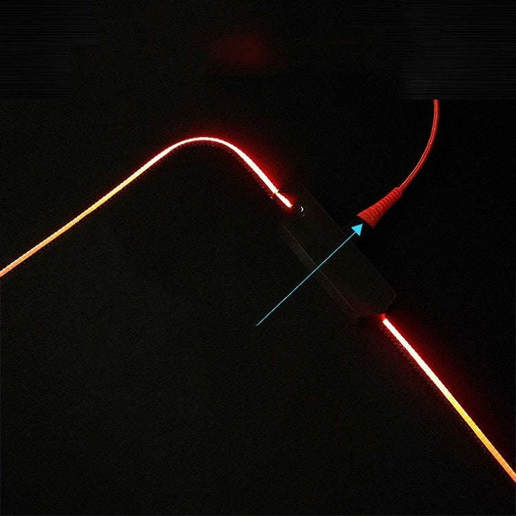 300x800x3mm F-01 Rubber Thermal Transfer RGB Luminous Non-Slip Mouse Pad(Snow Peak)