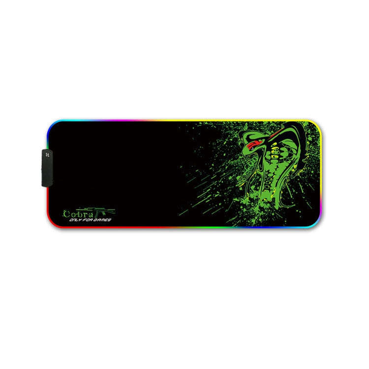 400x900x3mm F-01 Rubber Thermal Transfer RGB Luminous Non-Slip Mouse Pad(Brontosaurus)