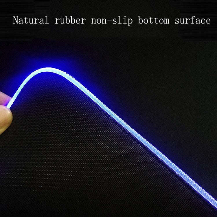400x900x3mm F-01 Rubber Thermal Transfer RGB Luminous Non-Slip Mouse Pad(Brontosaurus)
