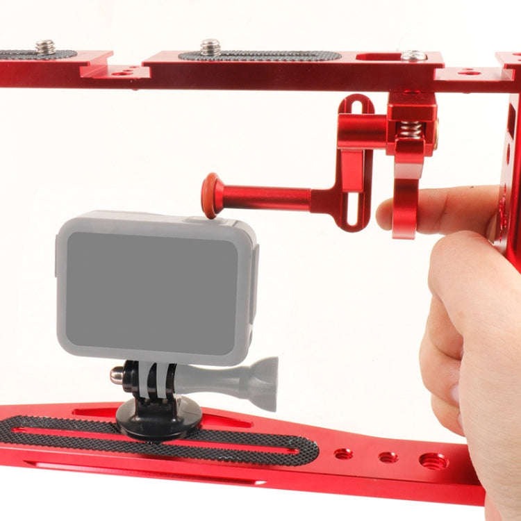 Diving Dual Handheld Grip Bracket Stabilizer Extension Phone Clamp Camera Rig Cage Underwater Cas...