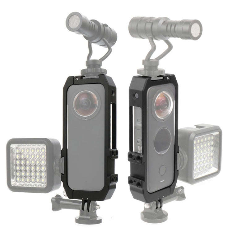 KF42730 For Insta360 One X-2 Metal Camera Vertical Cage Protection Frame with Cold Shoe
