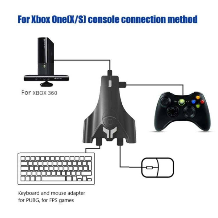 PGNS09301 The Keyboard And Mouse Converter Is Suitable For PS4 / XBOX ONE / Switch Lite(White Light)