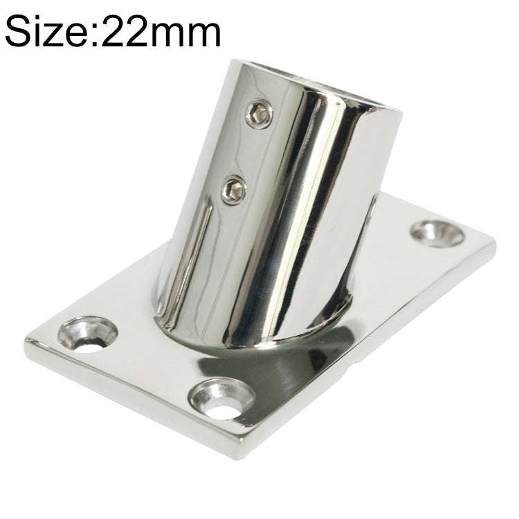 Thicken 316 Stainless Steel 60-Degree Square Tube Base Marine Boat Hardwares, Specifications: 22mm
