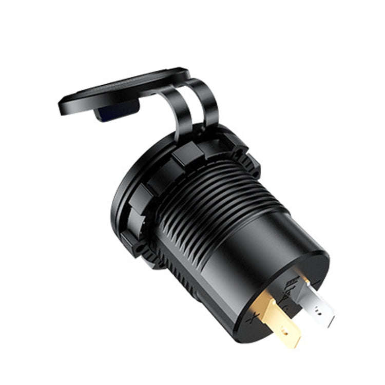 Car Motorcycle Ship Modified USB Charger Waterproof PD + QC3.0 Fast Charge, Model: Red Light With...