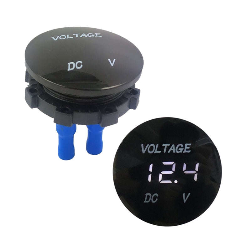 DC12-24V Automotive Battery DC Digital Display Voltage Meter Modified Measuring Instrument(White ...
