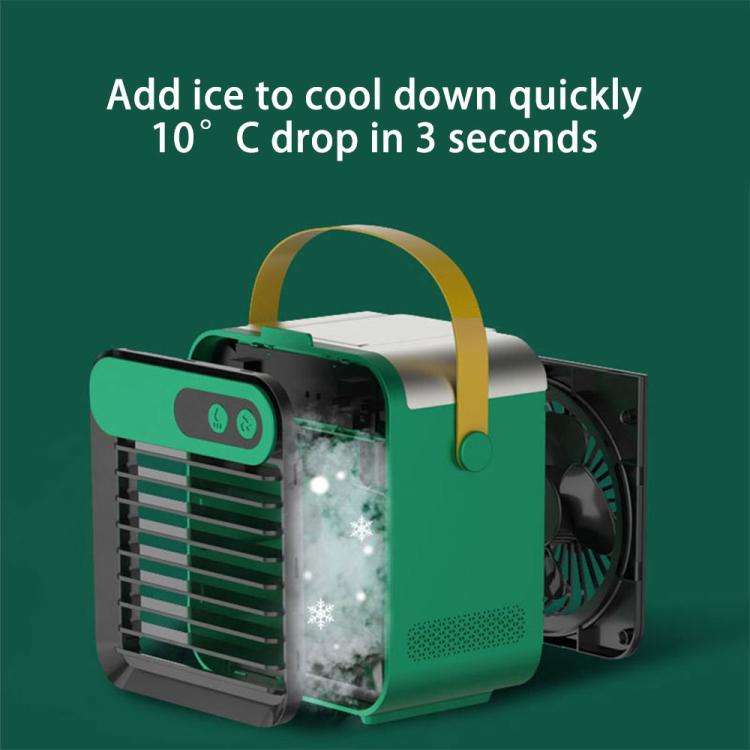 USB Mini Refrigeration And Humidification Air Conditioner Desktop Water-cooled Fan(White)