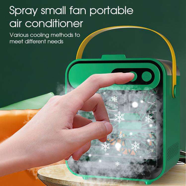 USB Mini Refrigeration And Humidification Air Conditioner Desktop Water-cooled Fan(White)