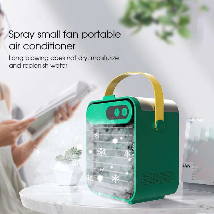 USB Mini Refrigeration And Humidification Air Conditioner Desktop Water-cooled Fan(White)