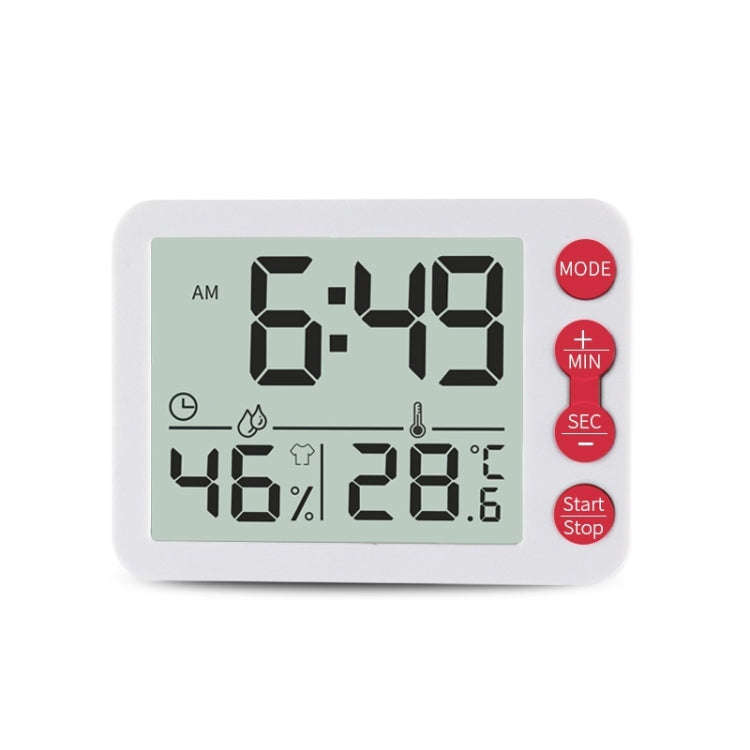 Multifunctional Indoor Thermometer And Hygrometer Large Screen Alarm Clock Kitchen Electronic Cou...