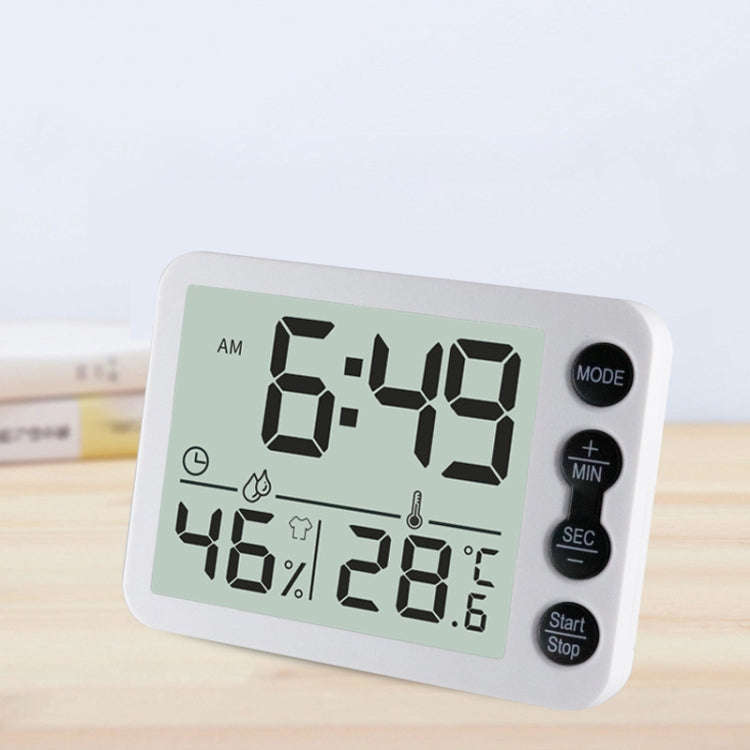 Multifunctional Indoor Thermometer And Hygrometer Large Screen Alarm Clock Kitchen Electronic Cou...