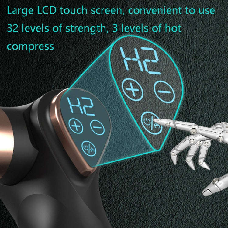 Mini Fascia Gun Small LCD Screen Muscle Massager(018 Black)