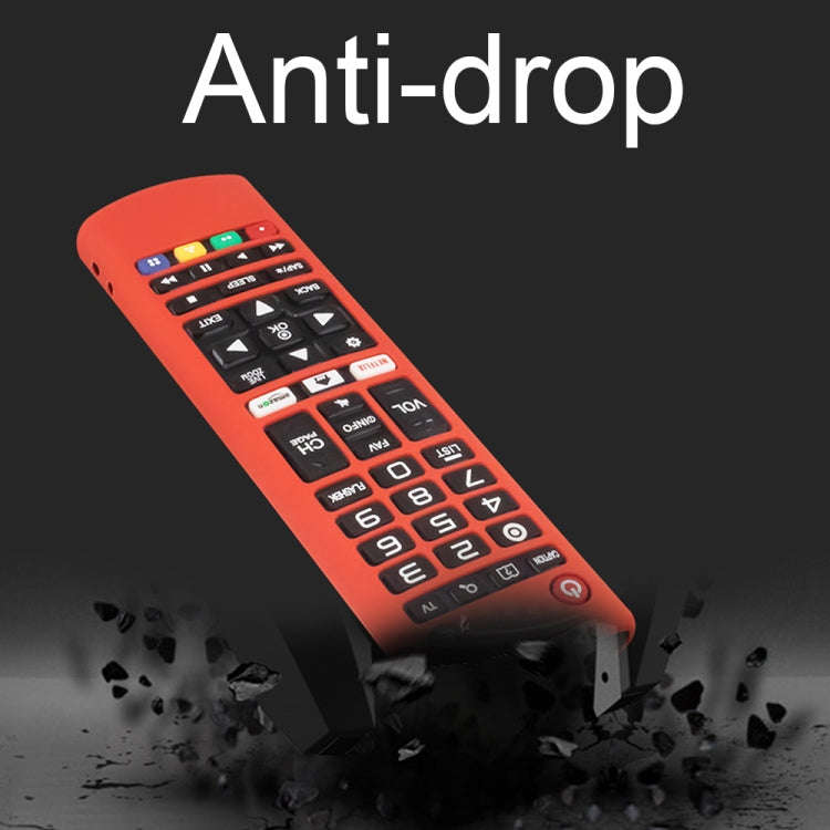 Y14 Remote Silicone Protective Case With Lanyard For LG AKB75095307/74915305/75375604(Red)