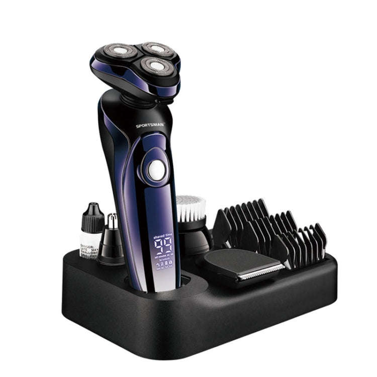 Sportsman SM-530 Electric Men Shaving Knife Multi-Function Base Charging Digital Water Washing Ra...
