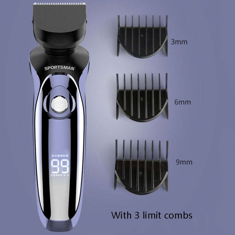 Sportsman SM-530 Electric Men Shaving Knife Multi-Function Base Charging Digital Water Washing Ra...
