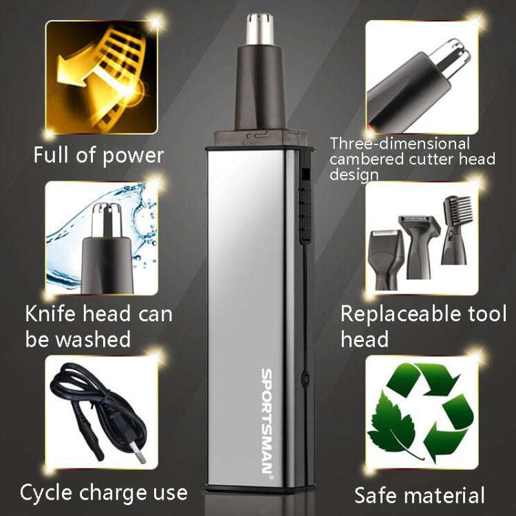 Sportsman SM-416 Electric Mini Shaving Knife Eyebrow Trimming Knife Charging USB Nose Hair Trimme...