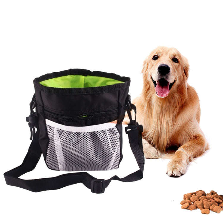 Pet Training Bag Snack Bag Outdoor Waist Bag Portable Two-In-One Foldable Multifunctional Bag(Black)