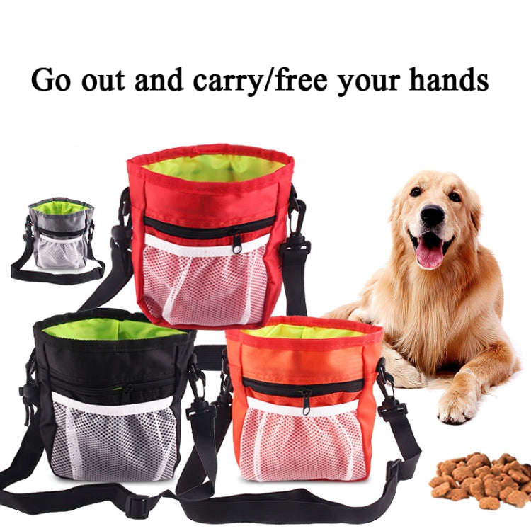 Pet Training Bag Snack Bag Outdoor Waist Bag Portable Two-In-One Foldable Multifunctional Bag(Red)
