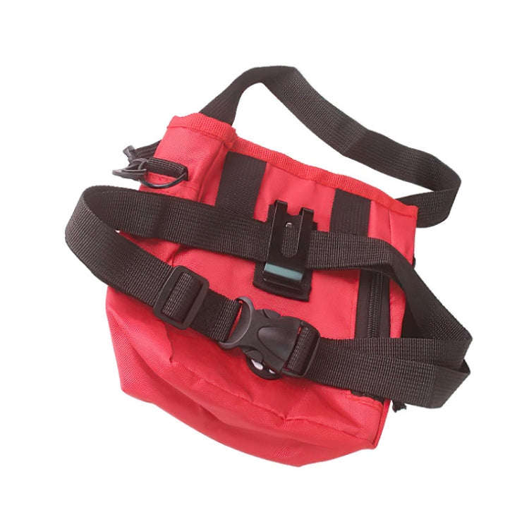 Pet Training Bag Snack Bag Outdoor Waist Bag Portable Two-In-One Foldable Multifunctional Bag(Red)